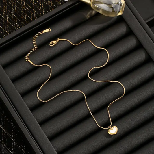 Jewelry set Women Stainless Steel 18k Gold Pearl Shell Zircon Clover Butterfly Heart Pendant Necklace Rings Earrings Chains Bracelet Set