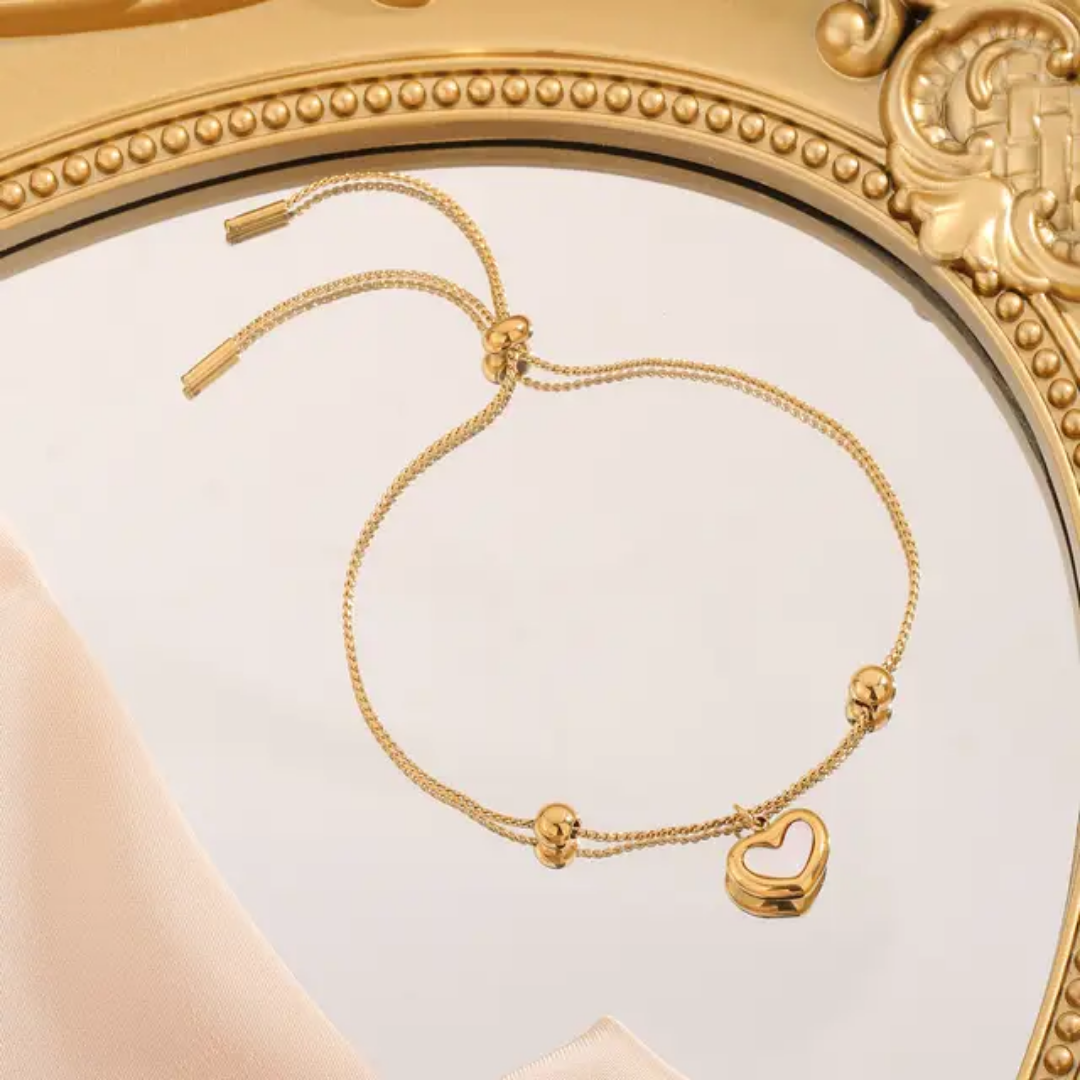 Jewelry set Women Stainless Steel 18k Gold Pearl Shell Zircon Clover Butterfly Heart Pendant Necklace Rings Earrings Chains Bracelet Set
