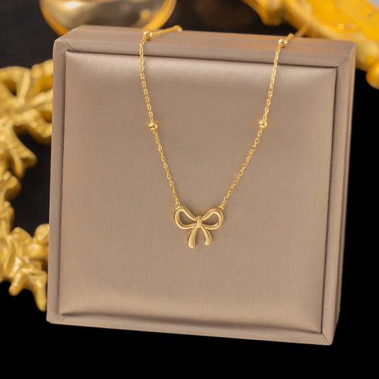 Jewelry set Women Stainless Steel 18k Gold Pearl Shell Zircon Clover Butterfly Heart Pendant Necklace Rings Earrings Chains Bracelet Set