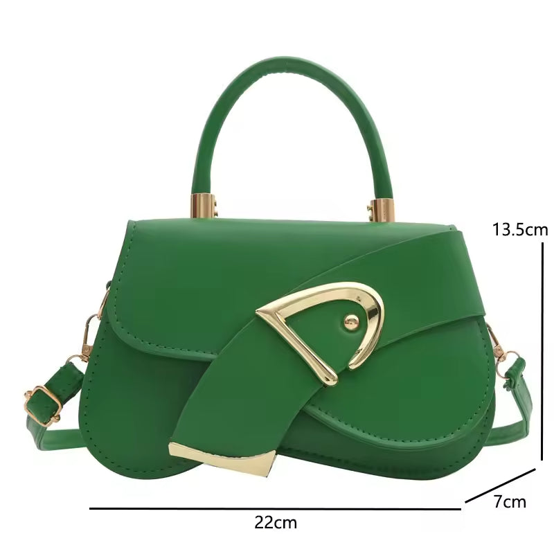 2024 Hot Selling Fashionable Small PU Shoulder Diagonal Straddle Handbag Ladies' Vintage Dress Style Crossbody Messenger Bag