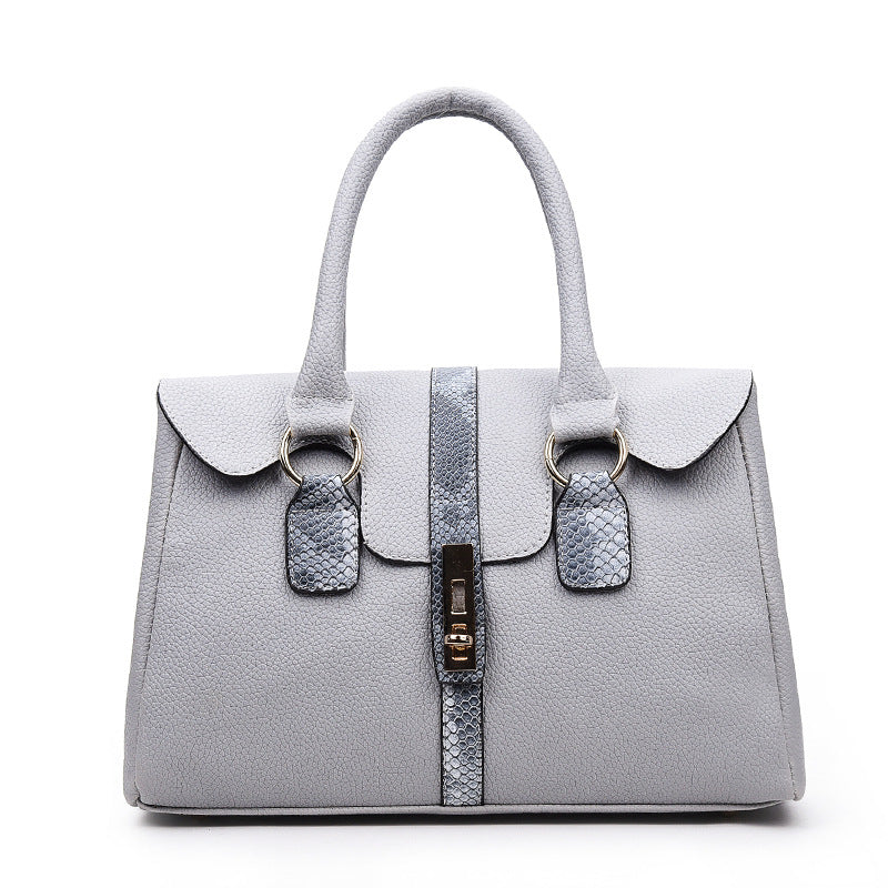 Women's Bags Brands Wholesale PU Leather Snake Shoulder Handbags 6 Pieces Set Stylish Tote Satchel Purse Luxury Crossbody Bags