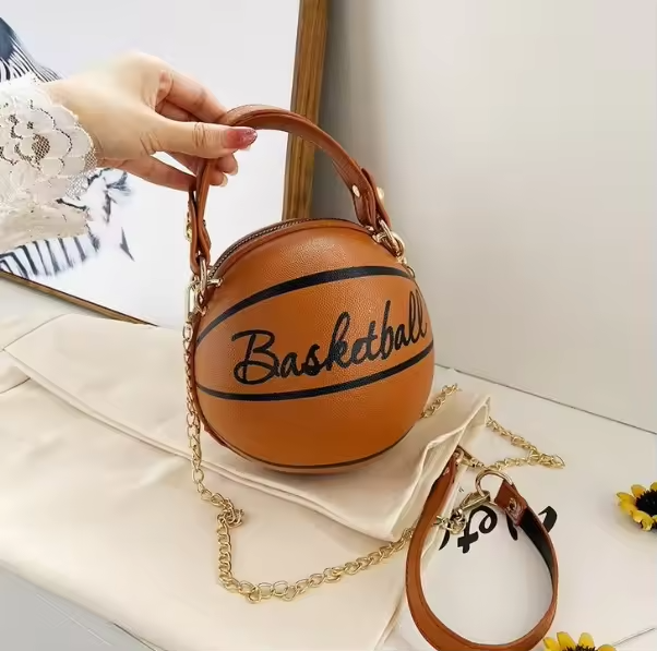 Personalized Round Ball Bag for Women 2025 Autumn and Winter New Chain Shoulder Messenger Basketball Bag Handheld Football Bag