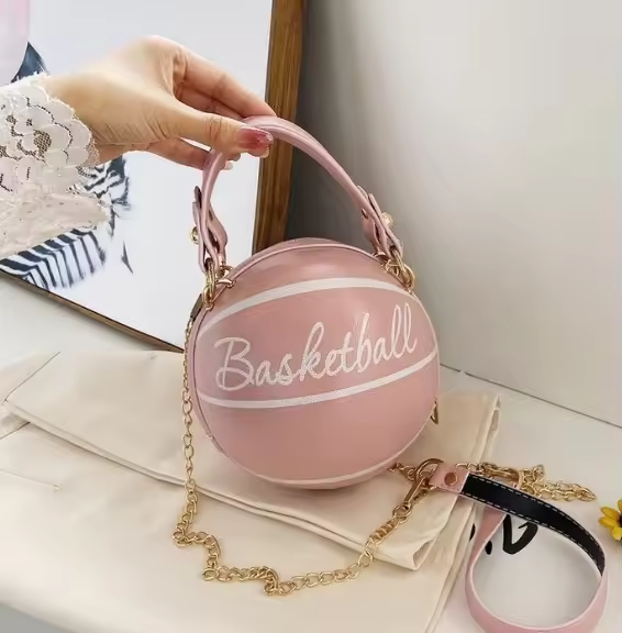 Personalized Round Ball Bag for Women 2025 Autumn and Winter New Chain Shoulder Messenger Basketball Bag Handheld Football Bag
