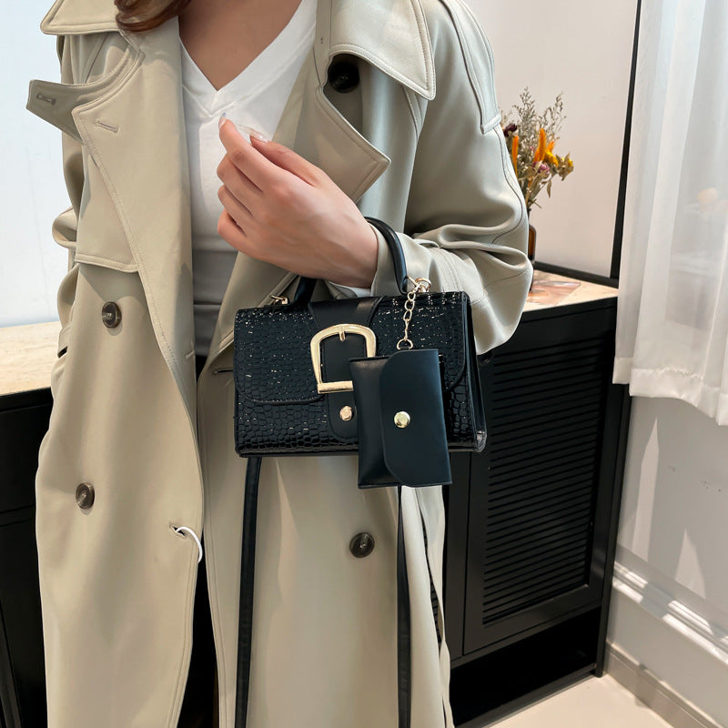 PU Pocket Bag Women 2025 Winter New Women's Shoulder Bag with a Small Purse