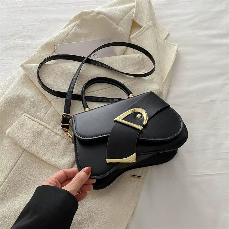 2024 Hot Selling Fashionable Small PU Shoulder Diagonal Straddle Handbag Ladies' Vintage Dress Style Crossbody Messenger Bag