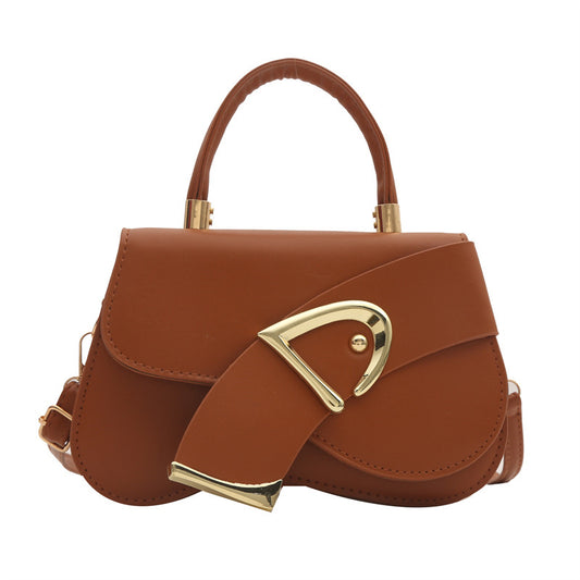 2024 Hot Selling Fashionable Small PU Shoulder Diagonal Straddle Handbag Ladies' Vintage Dress Style Crossbody Messenger Bag