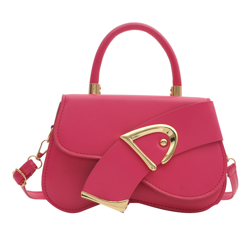 2024 Hot Selling Fashionable Small PU Shoulder Diagonal Straddle Handbag Ladies' Vintage Dress Style Crossbody Messenger Bag
