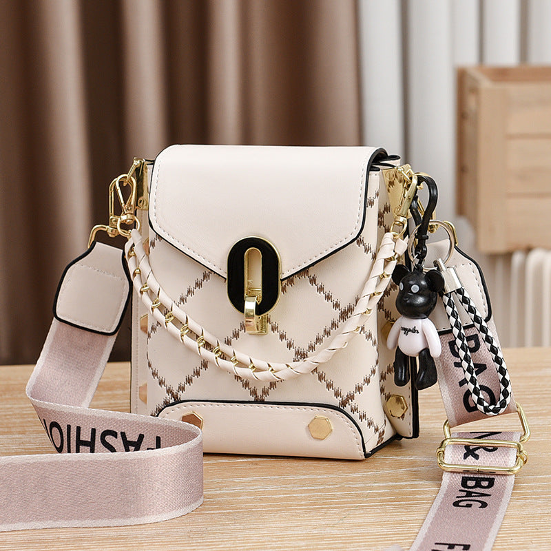 Womens Leather Shoulder Bag Satchel Wallet with Removable Strap Fashionable
