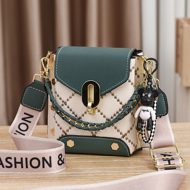 Womens Leather Shoulder Bag Satchel Wallet with Removable Strap Fashionable