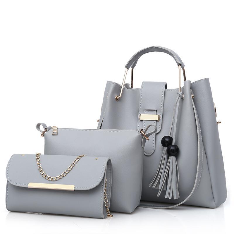 3pcs in 1 Set Bag Female New Crossbody Women's Handbag Fashion Shoulder Handheld Bucket Ladies Box Bag Sub Mother Bag Mombag