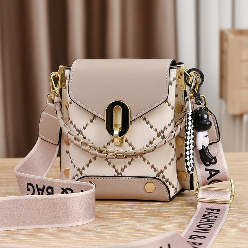 Womens Leather Shoulder Bag Satchel Wallet with Removable Strap Fashionable