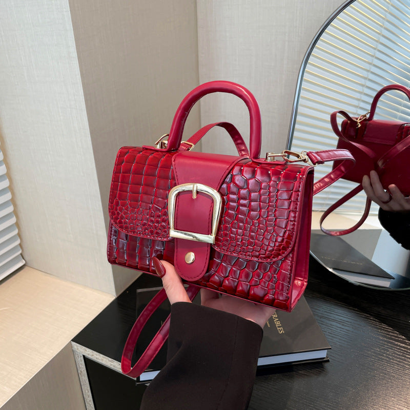 PU Pocket Bag Women 2025 Winter New Women's Shoulder Bag with a Small Purse