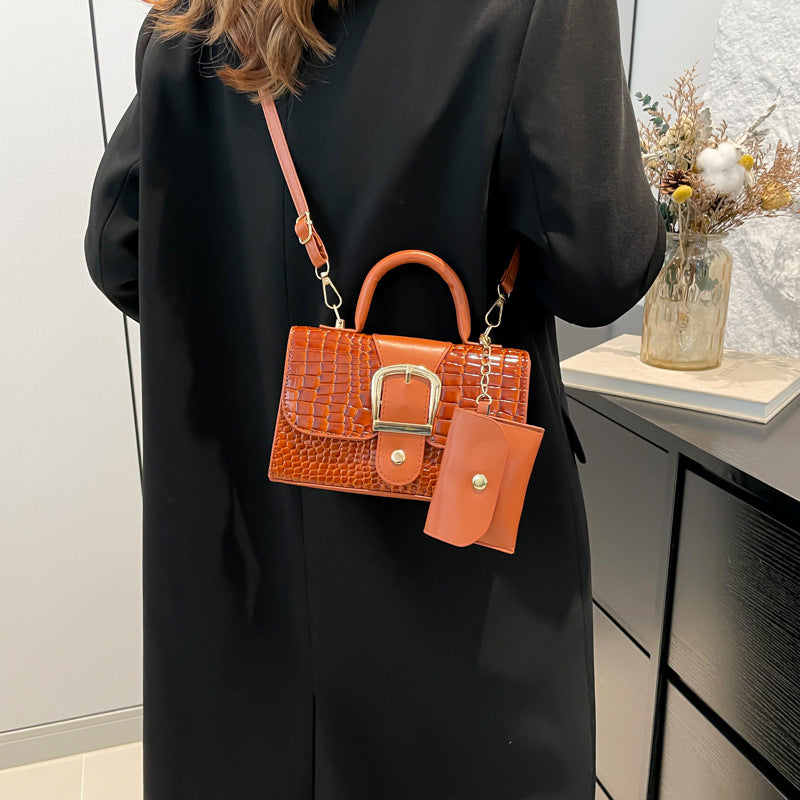 PU Pocket Bag Women 2025 Winter New Women's Shoulder Bag with a Small Purse