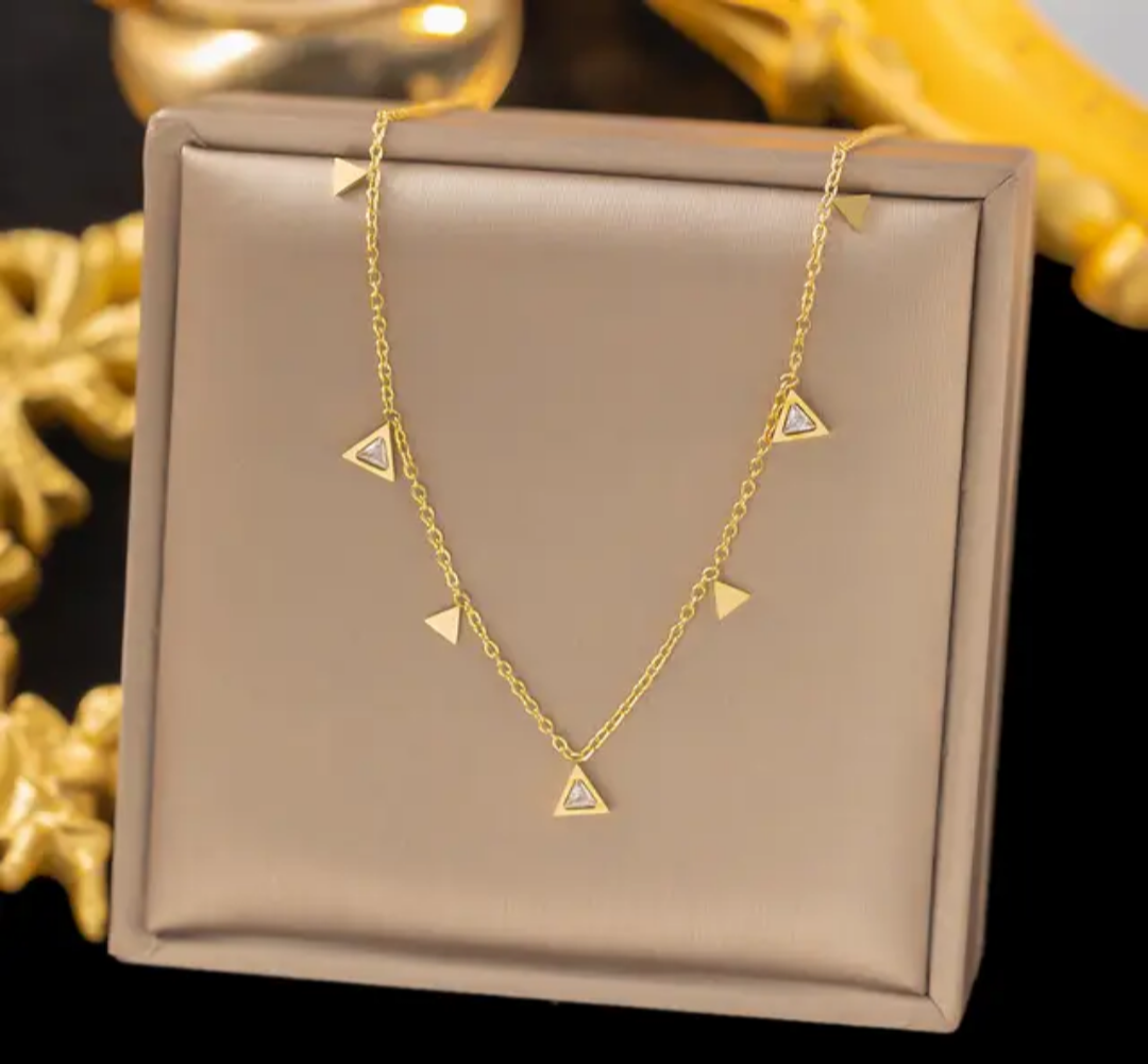 Jewelry set Women Stainless Steel 18k Gold Pearl Shell Zircon Clover Butterfly Heart Pendant Necklace Rings Earrings Chains Bracelet Set