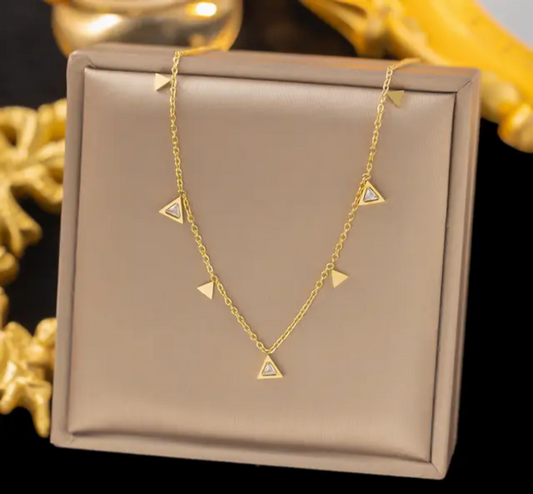 Jewelry set Women Stainless Steel 18k Gold Pearl Shell Zircon Clover Butterfly Heart Pendant Necklace Rings Earrings Chains Bracelet Set