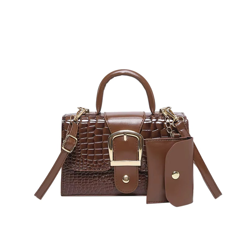 PU Pocket Bag Women 2025 Winter New Women's Shoulder Bag with a Small Purse