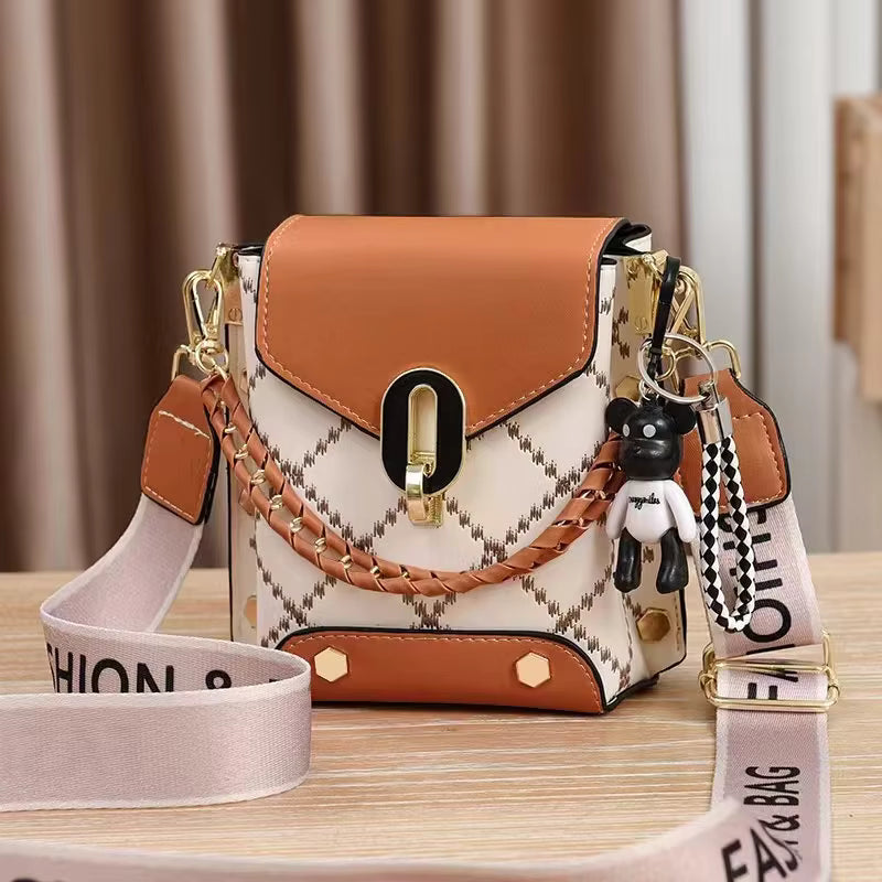 Womens Leather Shoulder Bag Satchel Wallet with Removable Strap Fashionable
