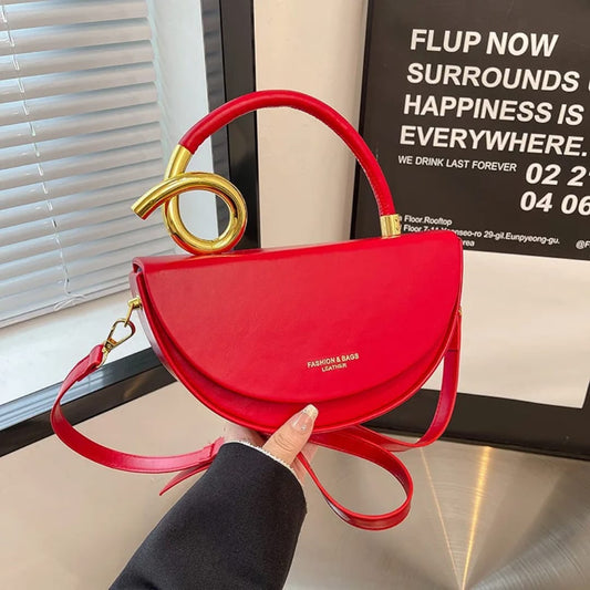 women's fashionable solid color handbag casual versatile crossbody bag for daily commuting party date shopping high-end commuter