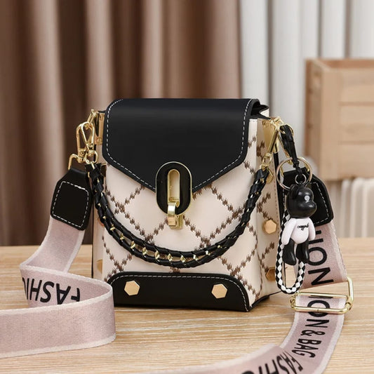 Womens Leather Shoulder Bag Satchel Wallet with Removable Strap Fashionable
