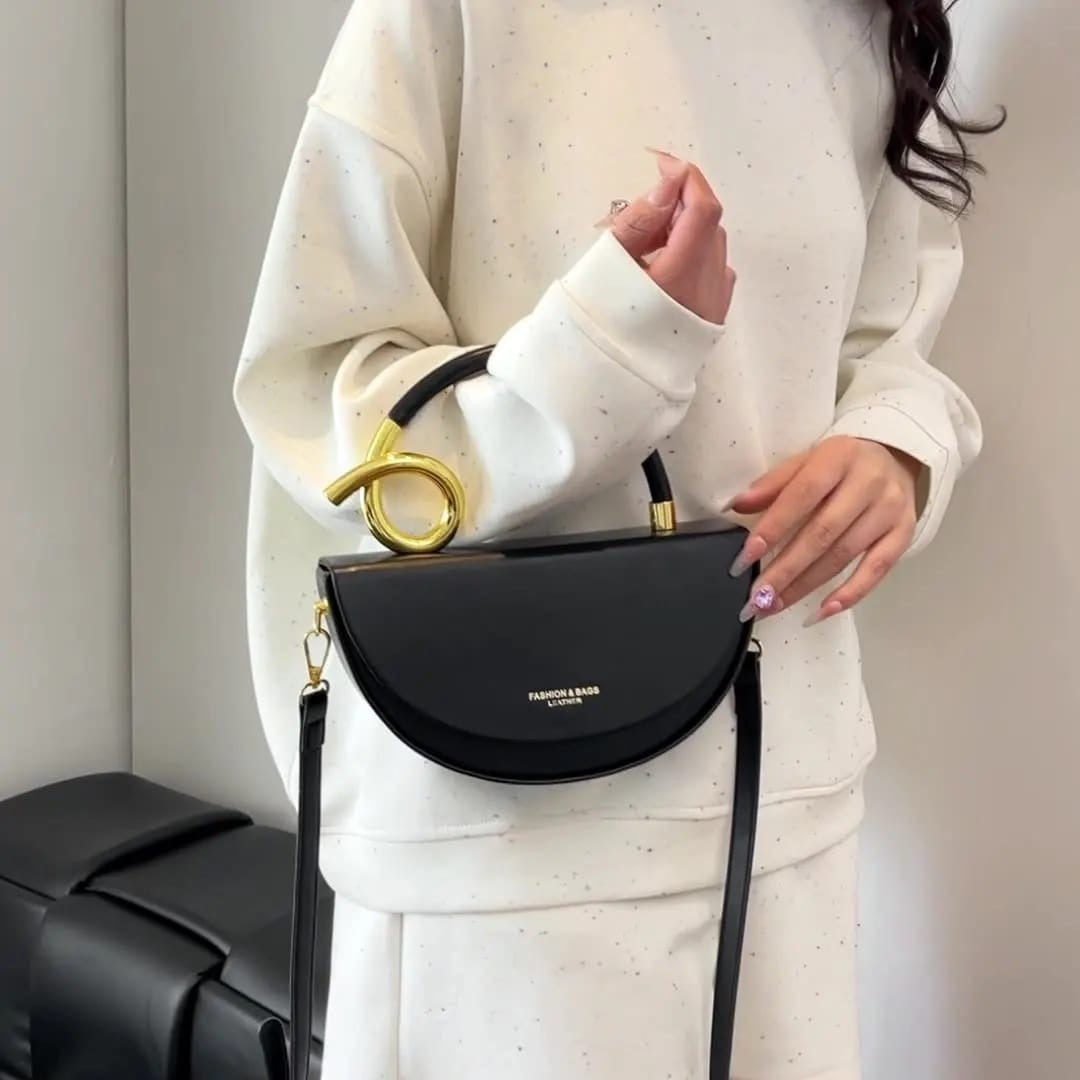 women's fashionable solid color handbag casual versatile crossbody bag for daily commuting party date shopping high-end commuter
