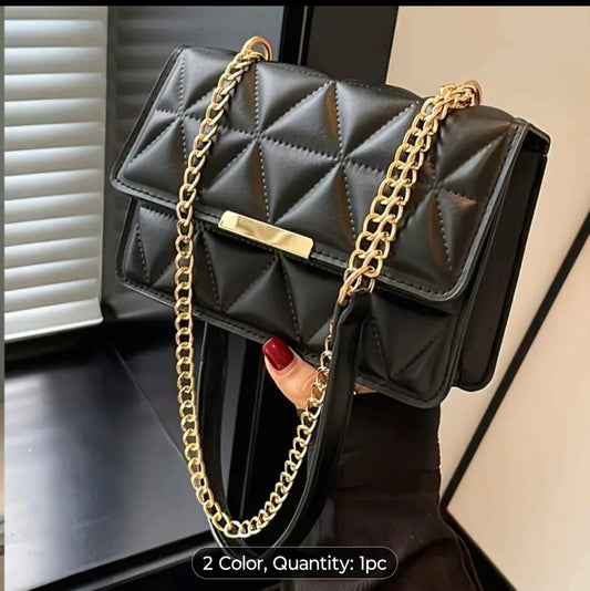 Luxury Argyle Quilted Crossbody Bag: Women's Mini Shoulder Handbag & Square Purse