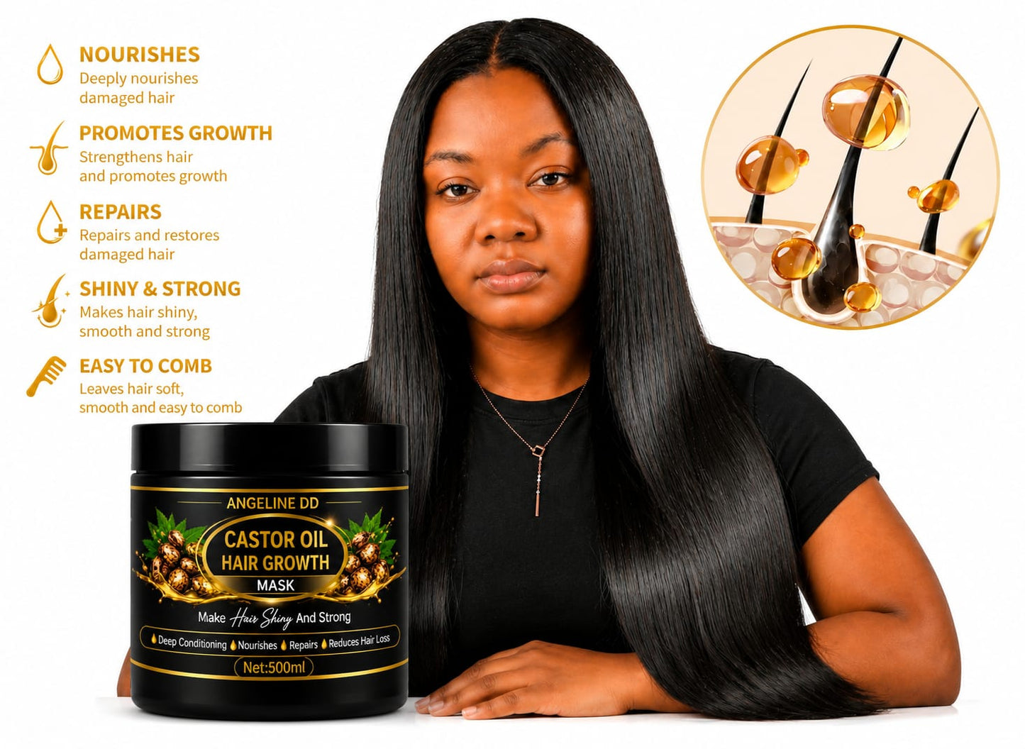 Castor Oil Hair Growth Mask