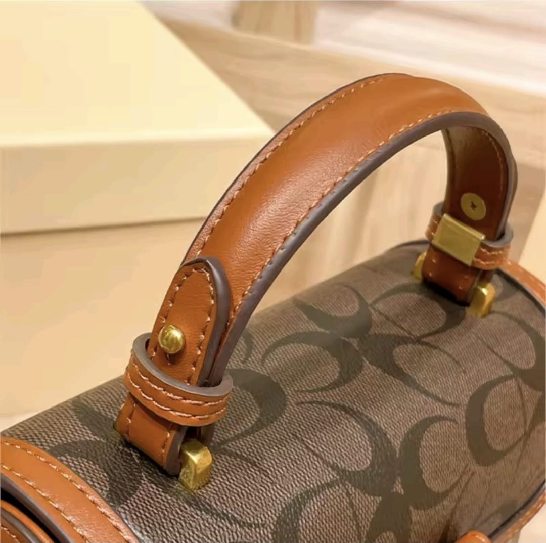 l handbag, contrasting color women's bag, high-end carriage crossbody bag, portable box bag